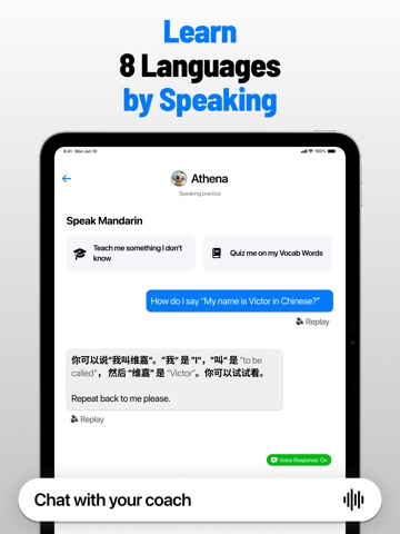 Victor AI - Language Learning iPad screenshot