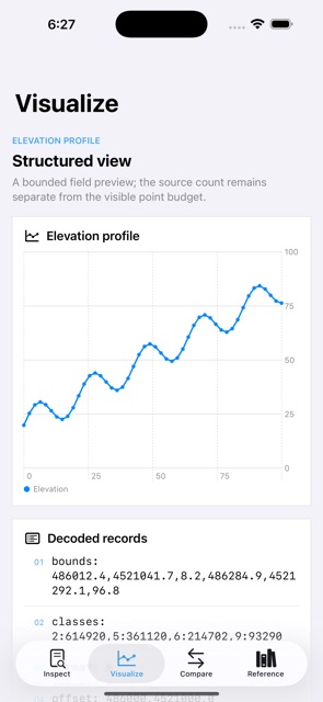 Pointcairn: LAS Field View screenshot 3