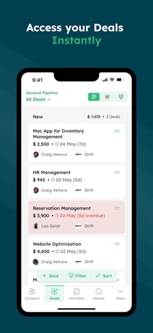 Twozo CRM screenshot
