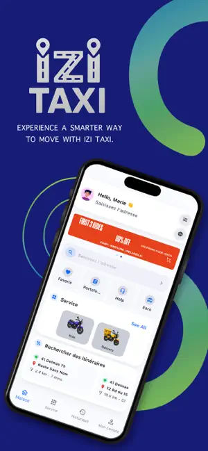 Izi Taxi - Fast & Safe Rides screenshot 1