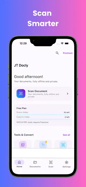 JT Docly – PDF Scanner screenshot 1