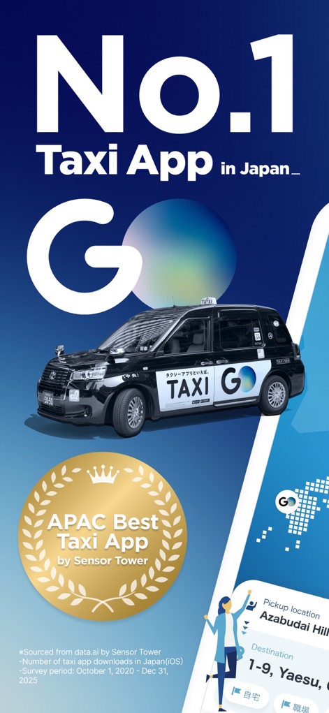 GO / Taxi app for Japan - Leader du transport japonais