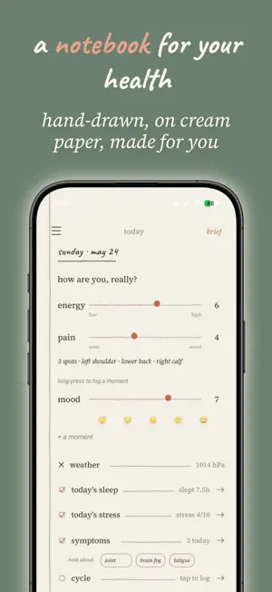 Pebble: Symptom Tracker screenshot 1