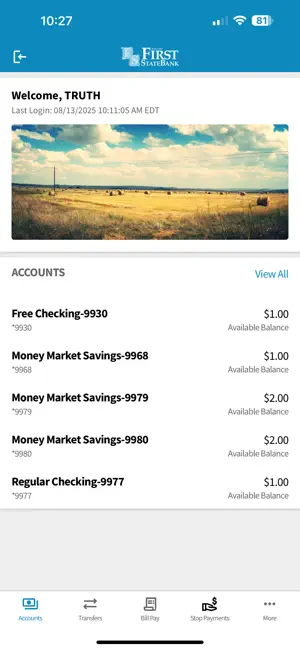 First State Bank - Noble screenshot 2