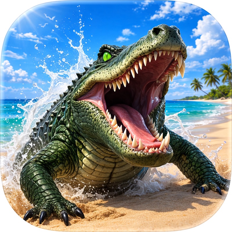 Batalha de Crocodilos Caça 3D screenshot 1