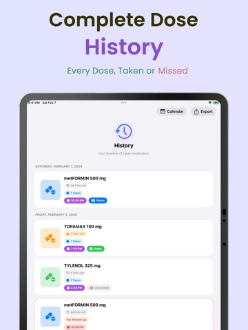 PillProof: Pill Reminder iPad screenshot