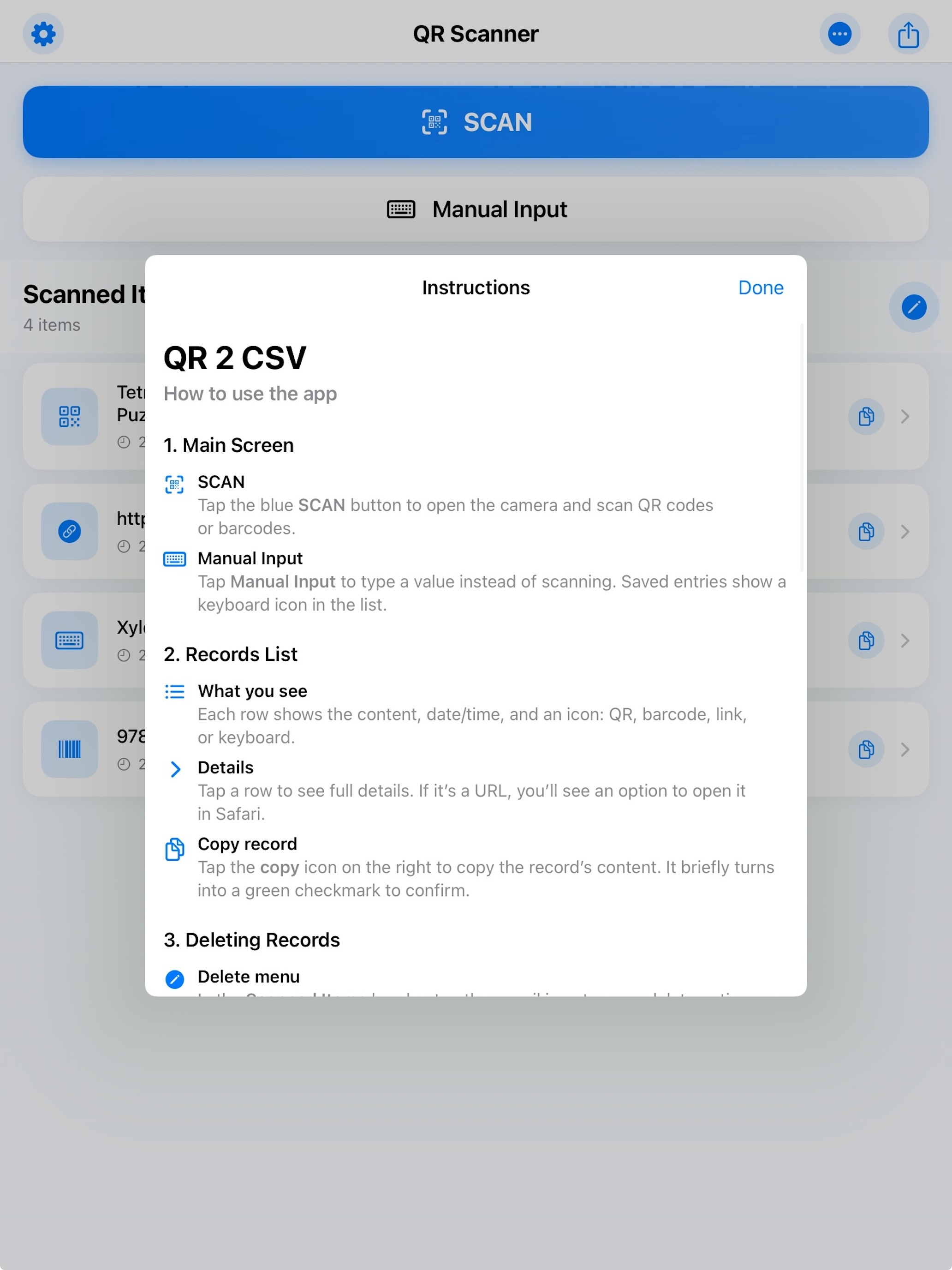 QR 2 CSV screenshot 11