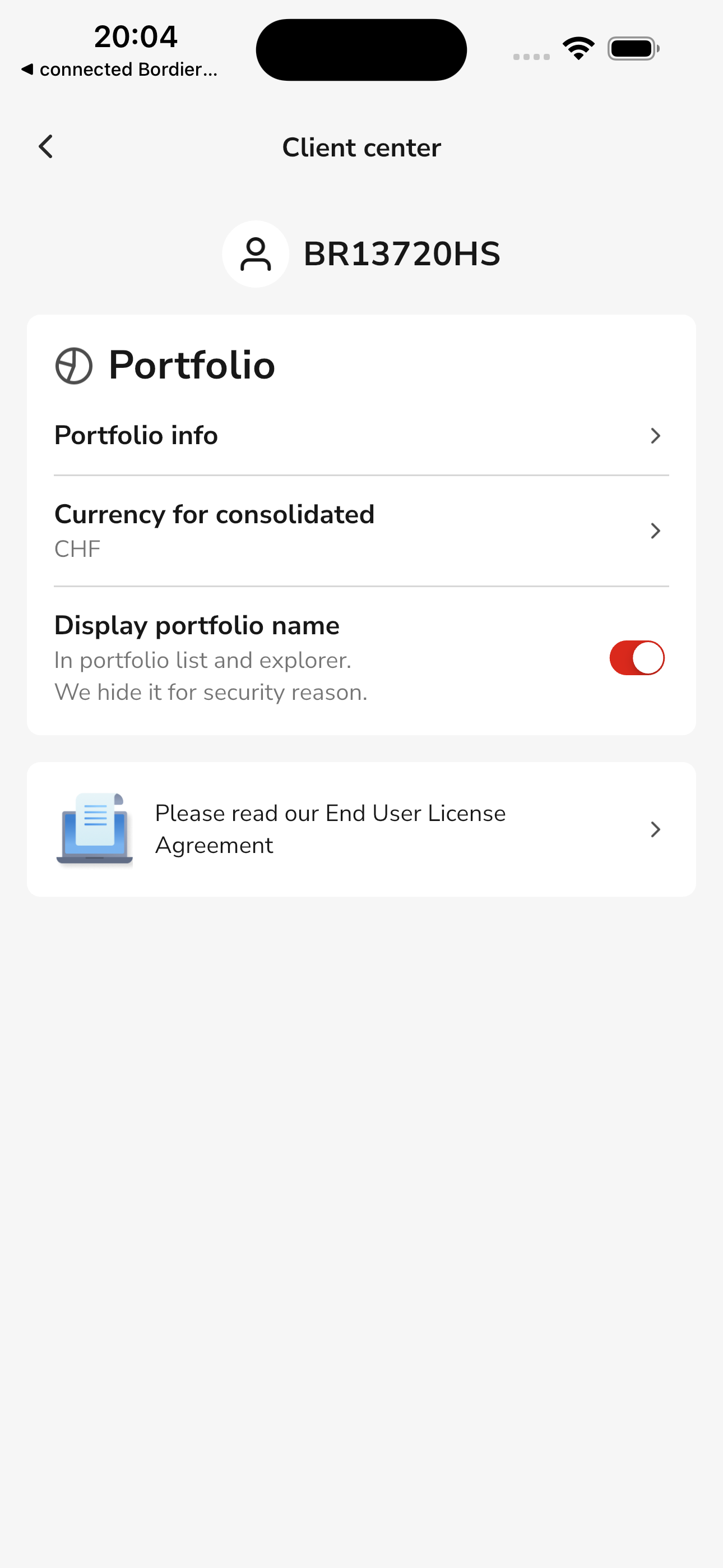 in touch Bordier & Cie screenshot 5