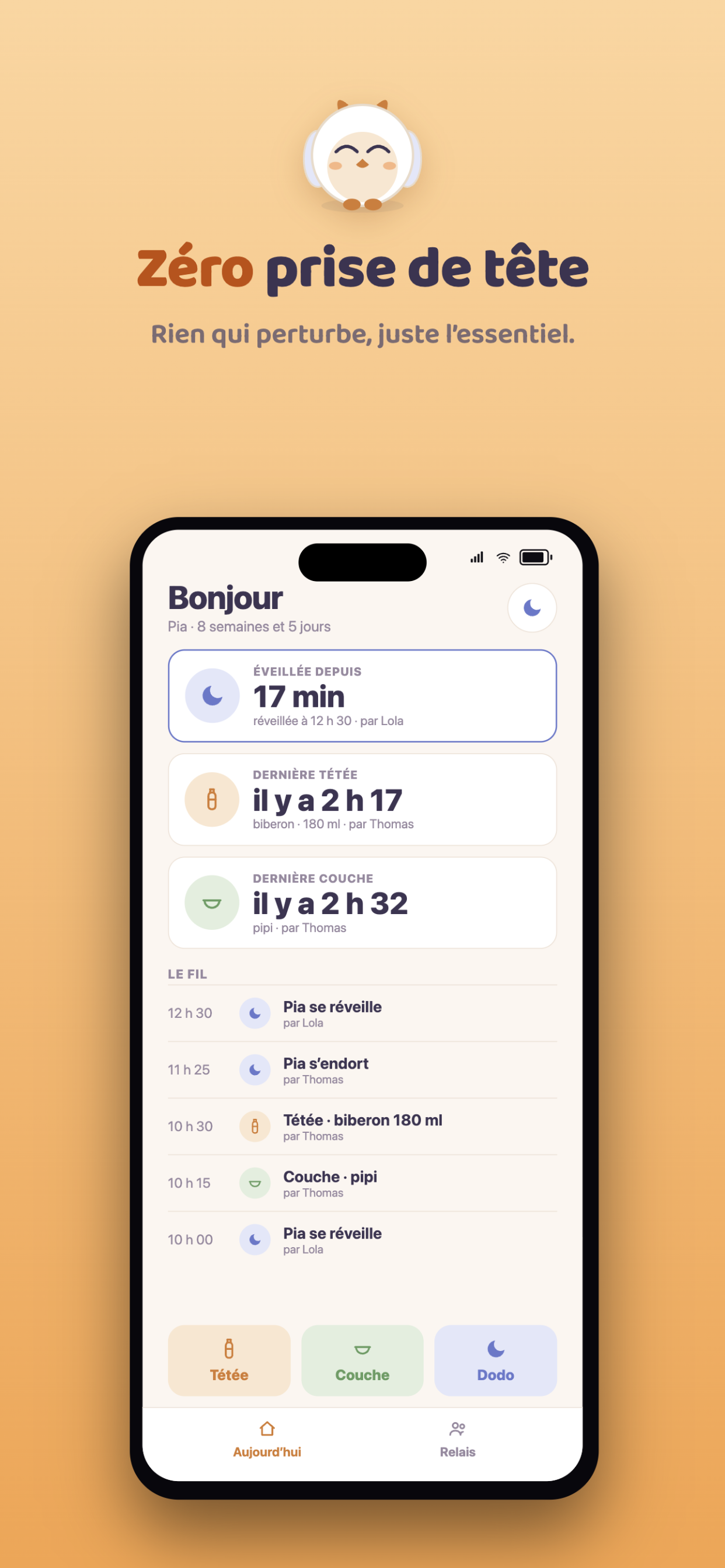 Omilo: suivi bébé partagé screenshot 5