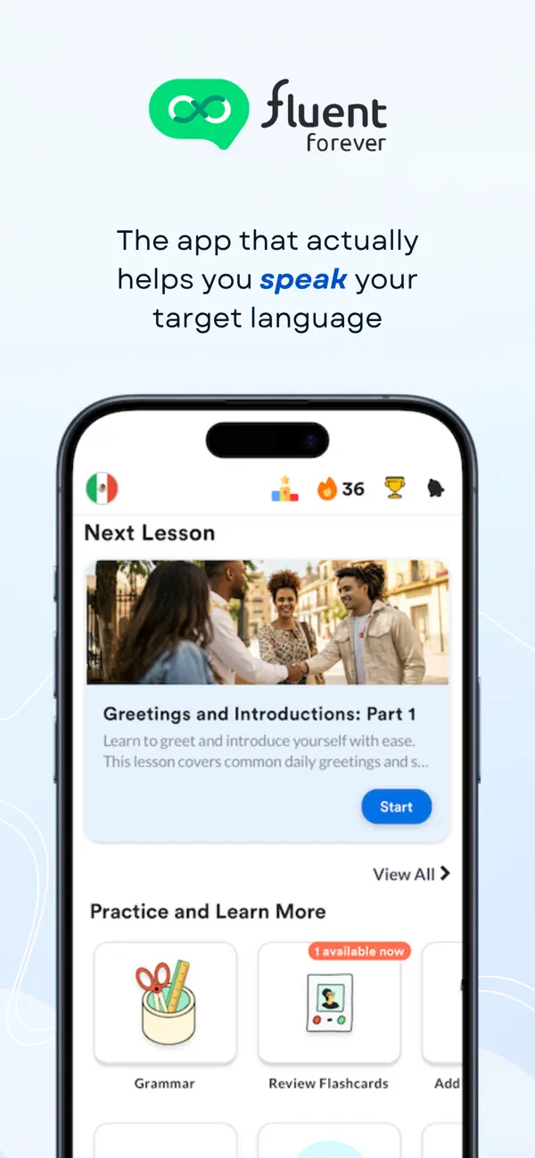 Screenshot #1 pour Fluent Forever - Language App
