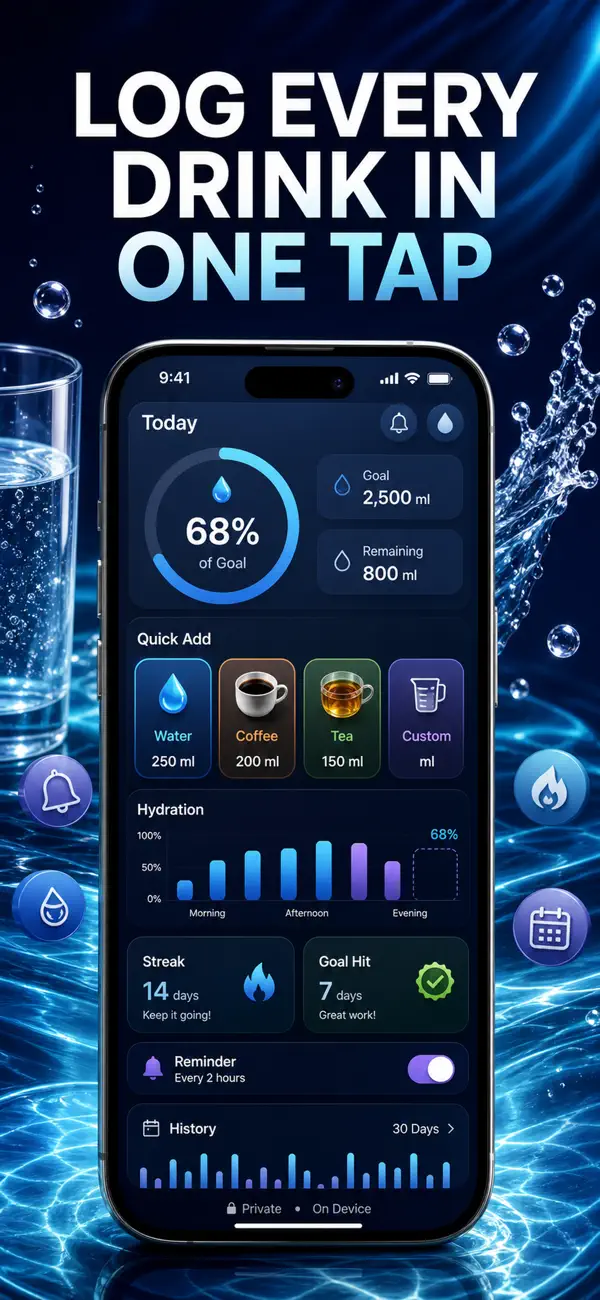 Screenshot #2 pour Habitude d'Hydratation