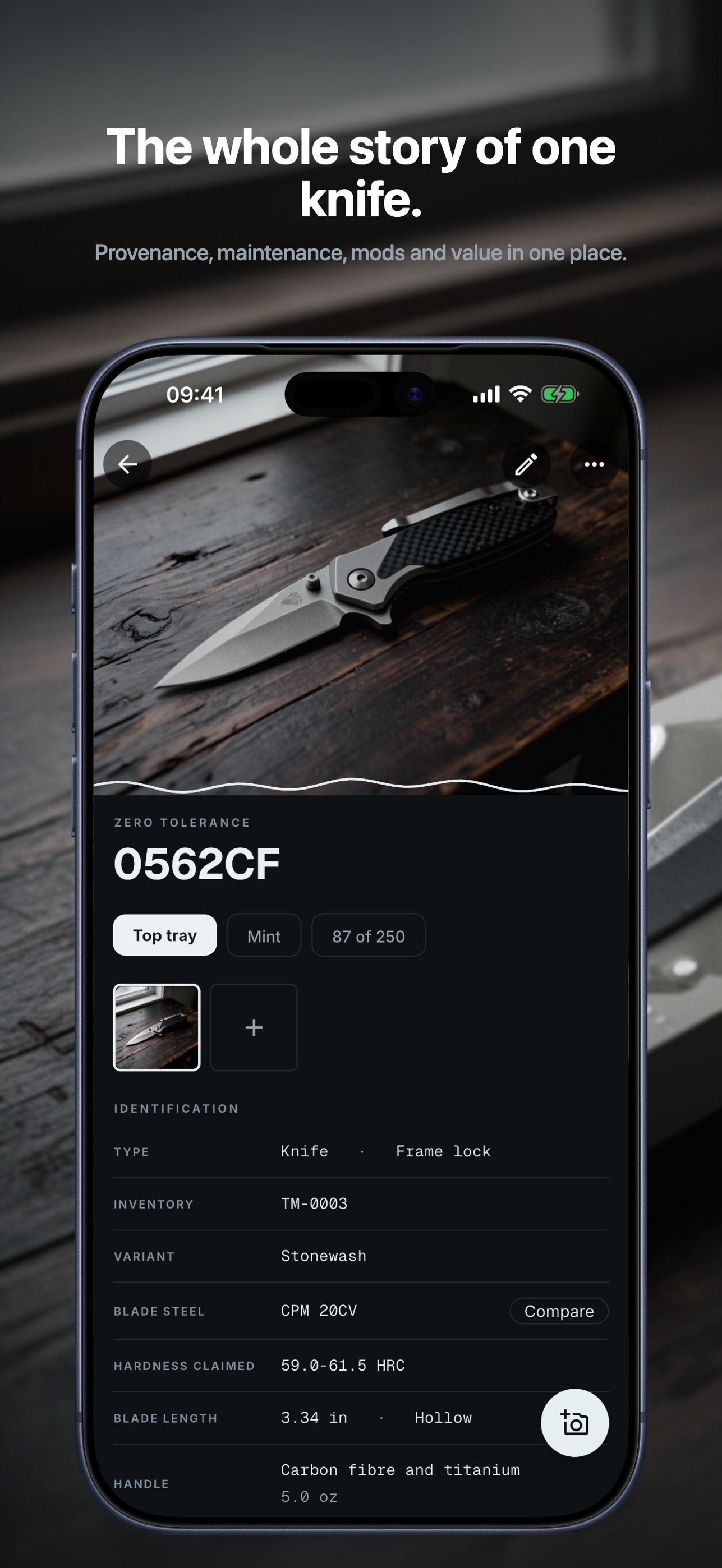 Screenshot 2 of Knife Collection Log: Tangmark