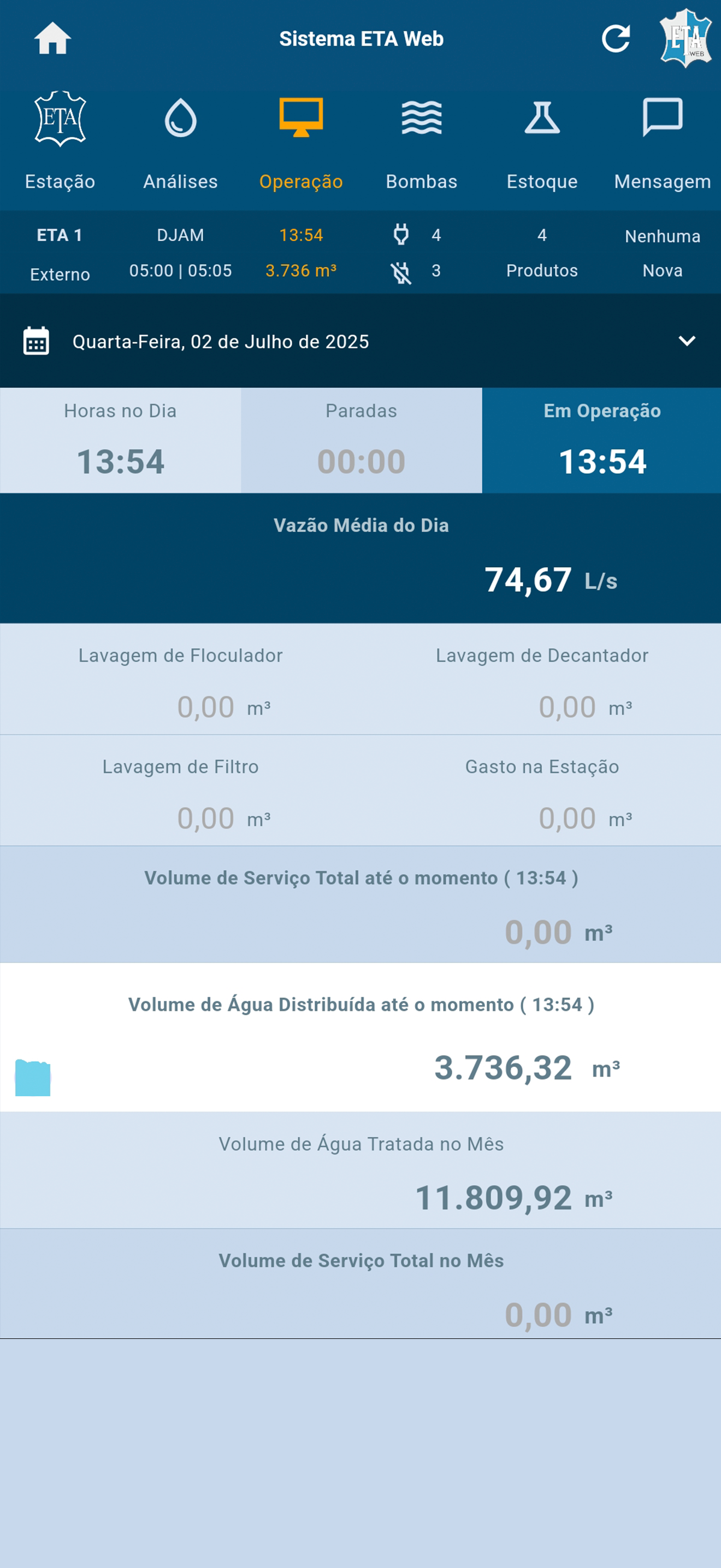 Sistema ETA Web screenshot 3