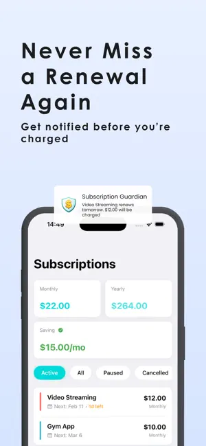 Subscription Guardian: Manager screenshot 3