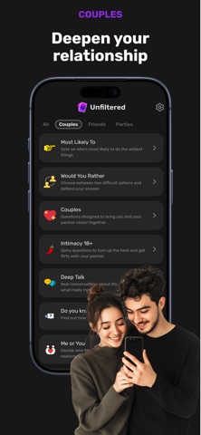 Unfiltered: Question Card Game screenshot