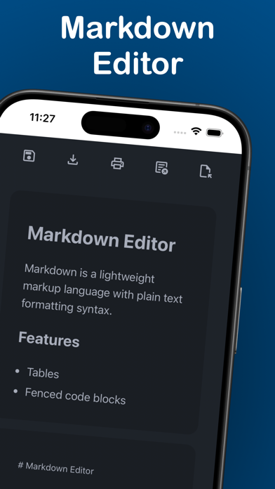 Markdown Editor for Safari Screenshot