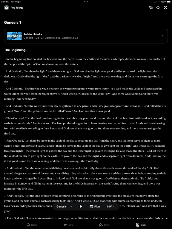 Pea Ridge Baptist Church iPad screenshot 3 - Education app