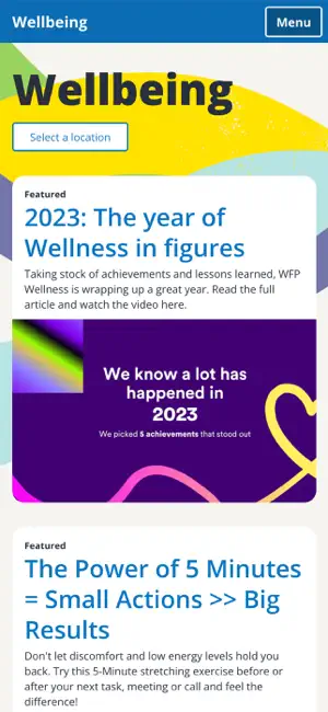 WFP Wellbeing screenshot 1