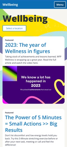 WFP Wellbeing Screenshot 1 of 2