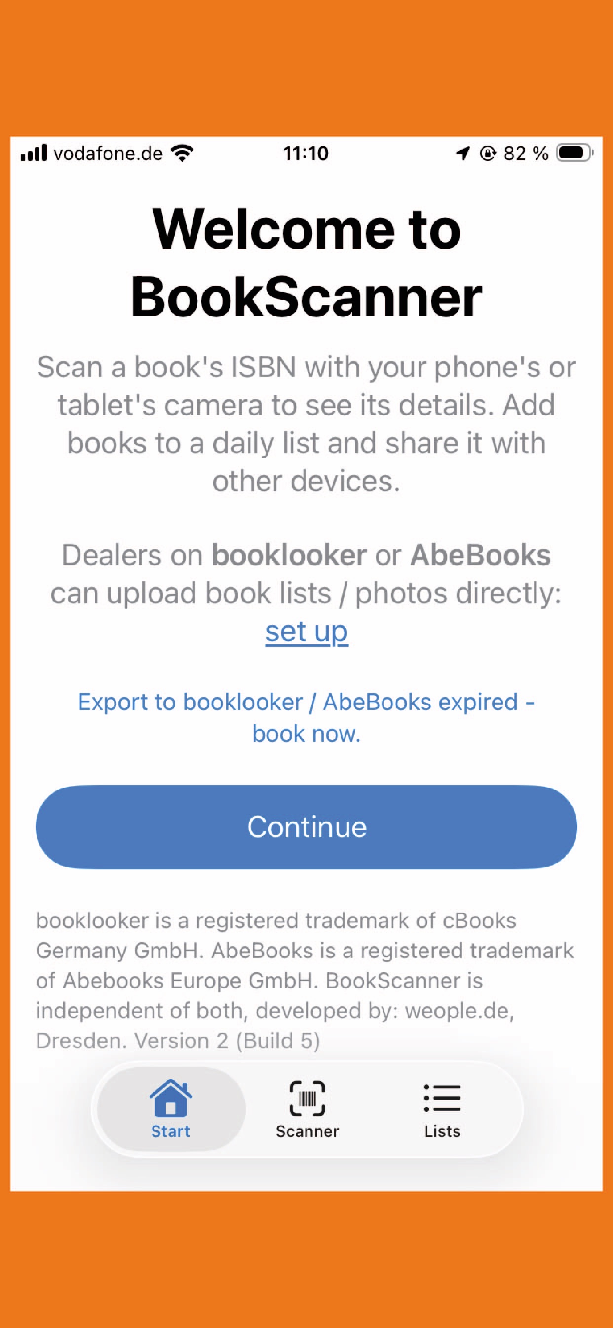 Screenshot 1 of BookScanner BL