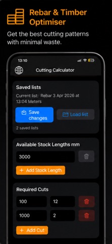 Material Cut Optimizer iPhone screenshot
