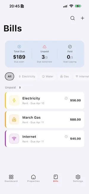 Livon: Personal Bills screenshot 1