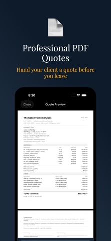 QuickBid Pro Contractor Quotes Screenshot 3 of 8