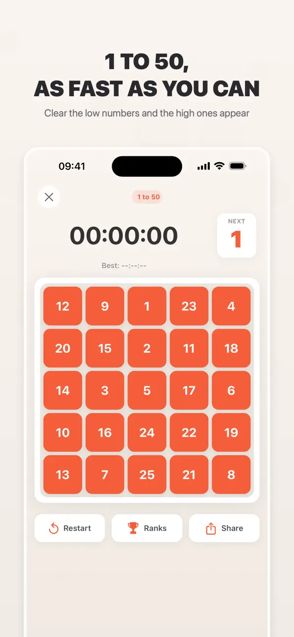 Screenshot #2 pour 1 to 50 Race