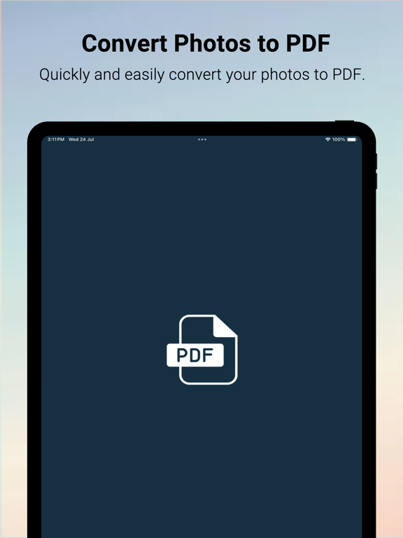 Photos to PDF: PDF Create iPad screenshot 1 - Productivity app