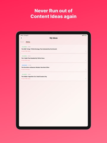 Grow Now - Idee virali con IA iPad screenshot 3