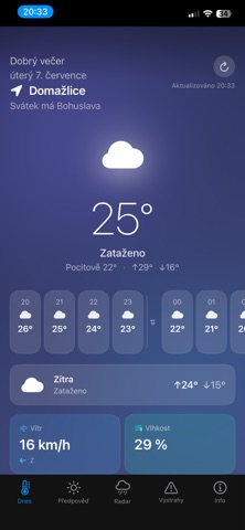 Džin počasí screenshot
