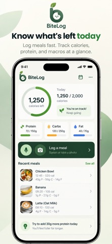 BiteLog: Calorie & Meal Diary Screenshot 1 of 4