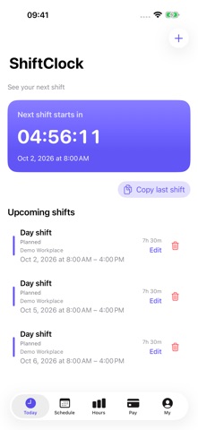 ShiftClock: Timesheet & Pay screenshot 1