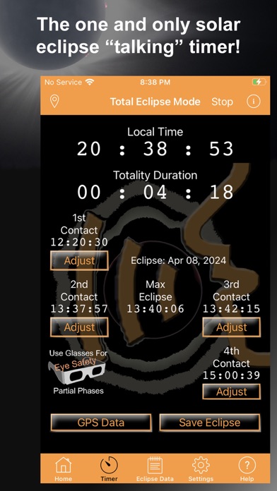 Screenshot 1 of Solar Eclipse Timer App