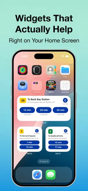 MBTA Widgets screenshot 1