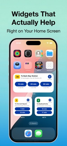 MBTA Widgets iPhone screenshot