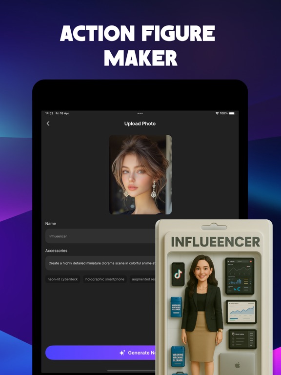 FigureMe - AI Action Figure iPad screenshot 4 - Graphics & Design app