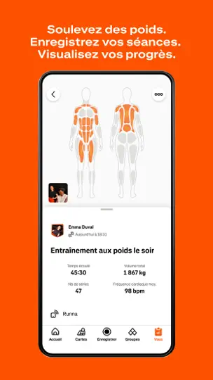 Capture d'écran de Strava : Course, Vélo, Rando sur iPhone 3
