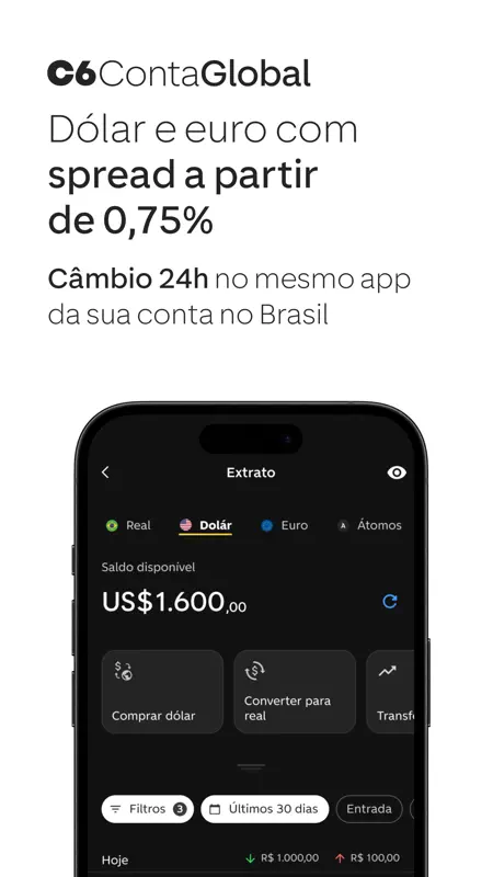 C6 Bank: Cartão, conta e mais! screenshot 2 of 8