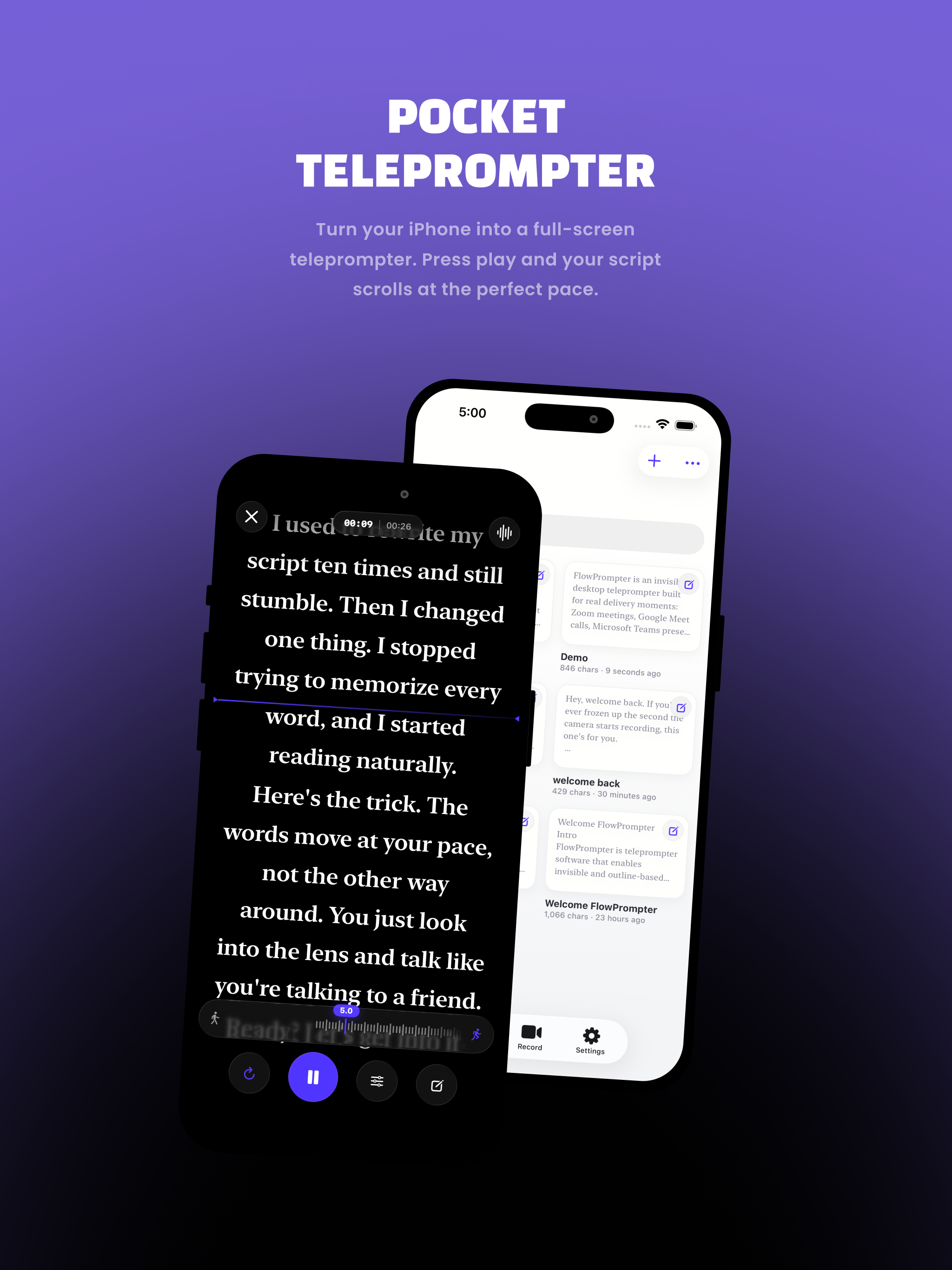 FlowPrompter - AI Teleprompter screenshot 4