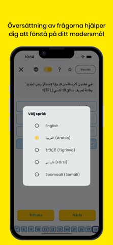 Taxi körkort screenshot