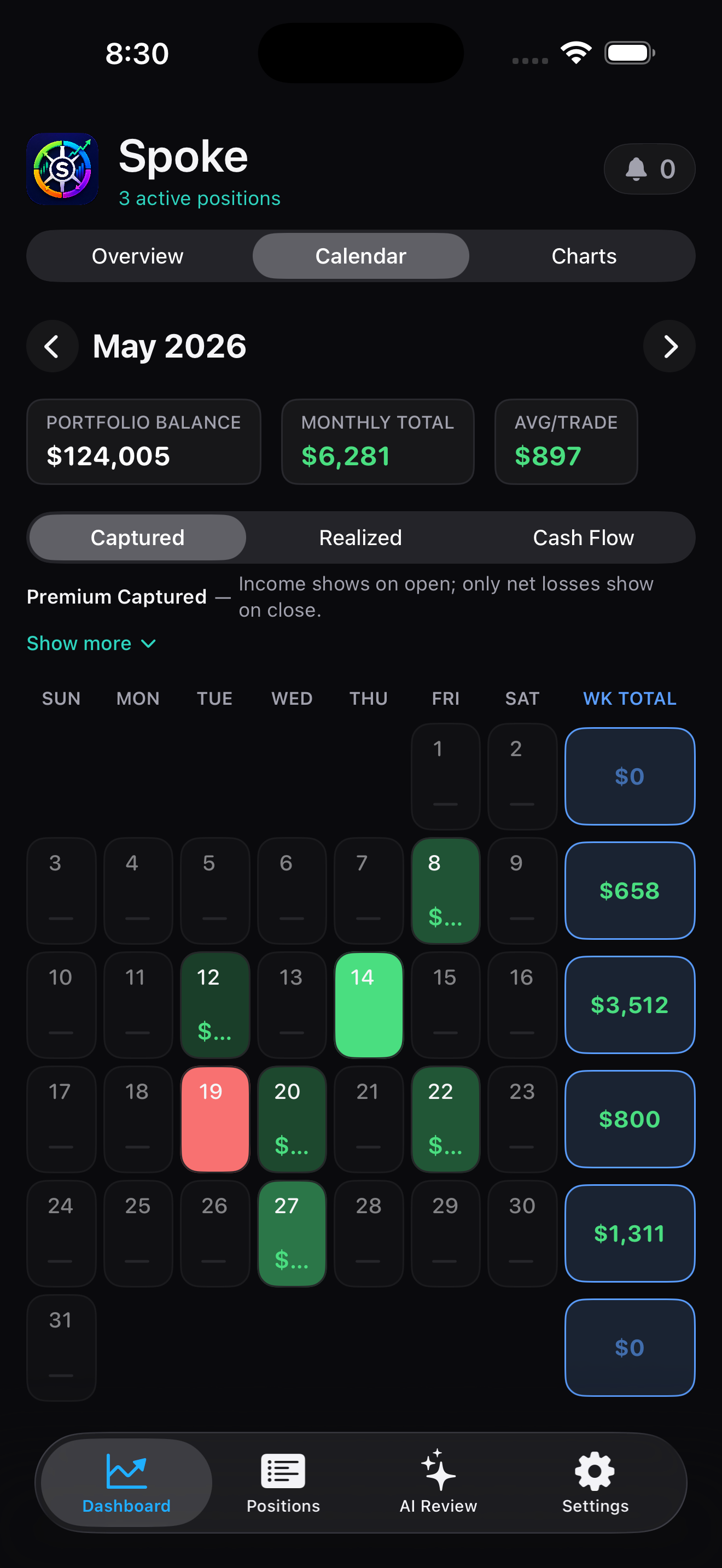 Spoke: Options Tracker screenshot 3