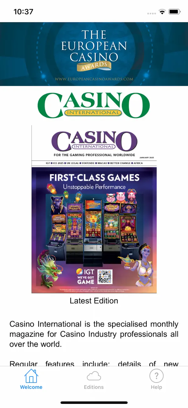 Screenshot #1 pour Casino International Magazine