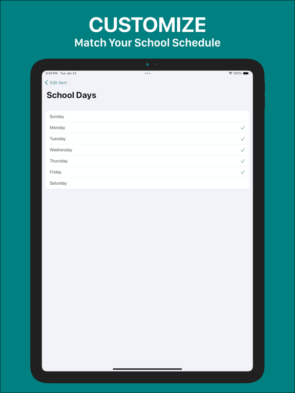 School Days Counter & Widget iPad screenshot 4 - Utilities app