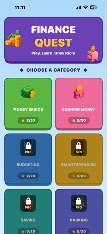 Finance Quest - Learn Basics iPhone screenshot