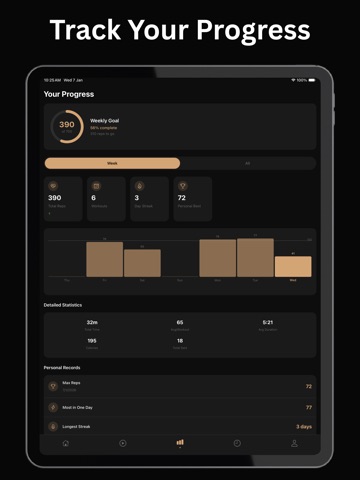 Push Up Counter and Tracker iPad screenshot