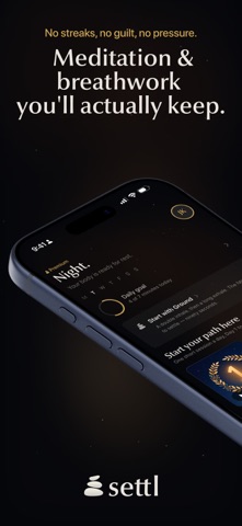 Settl: Meditation & Breathwork iPhone screenshot