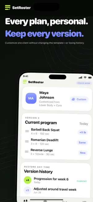 SetRoster: Trainer Log screenshot 4
