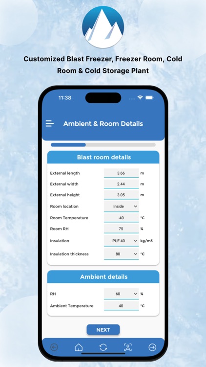 Blue Cold Heat Load Calculator