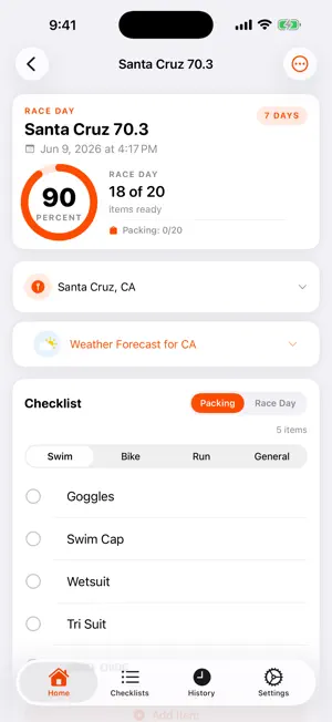 Triathlon Race Day Checklist screenshot 4